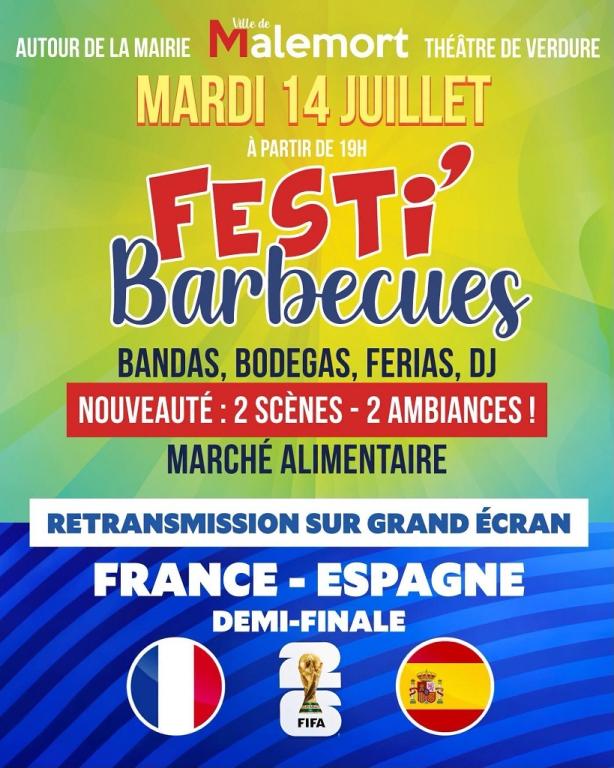 Festi'Barbecues et retransmission 1/2 finale France/Espagne