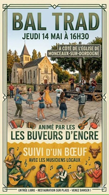 Bal trad à Monceaux-sur-Dordogne