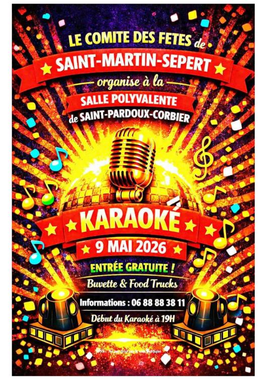 Soirée Karaoké à Saint-Pardoux-Corbier
