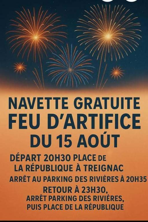 Feu d'artifice et concert au Lac des Bariousses