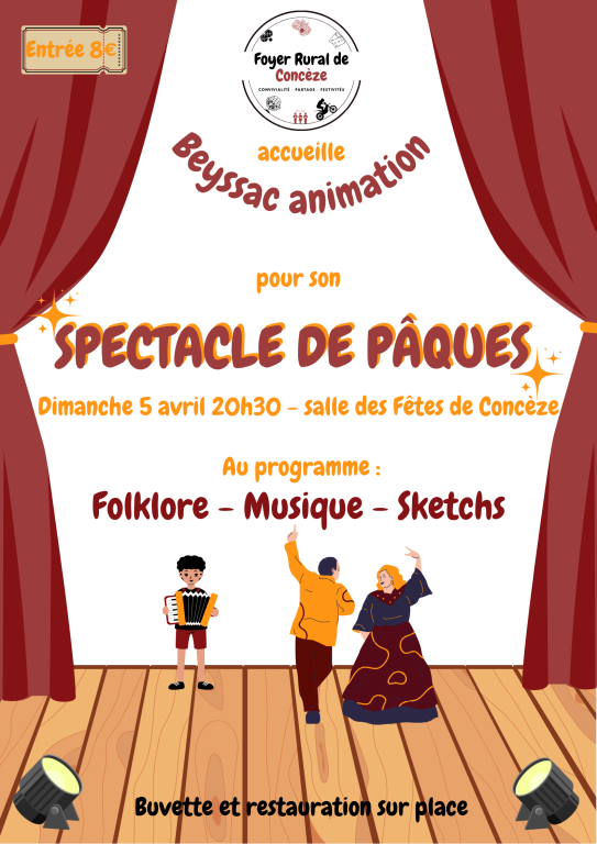 Spectacle de Pâques du Foyer Rural de Concèze