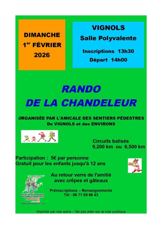 Rando de la chandeleur - ANNULEE