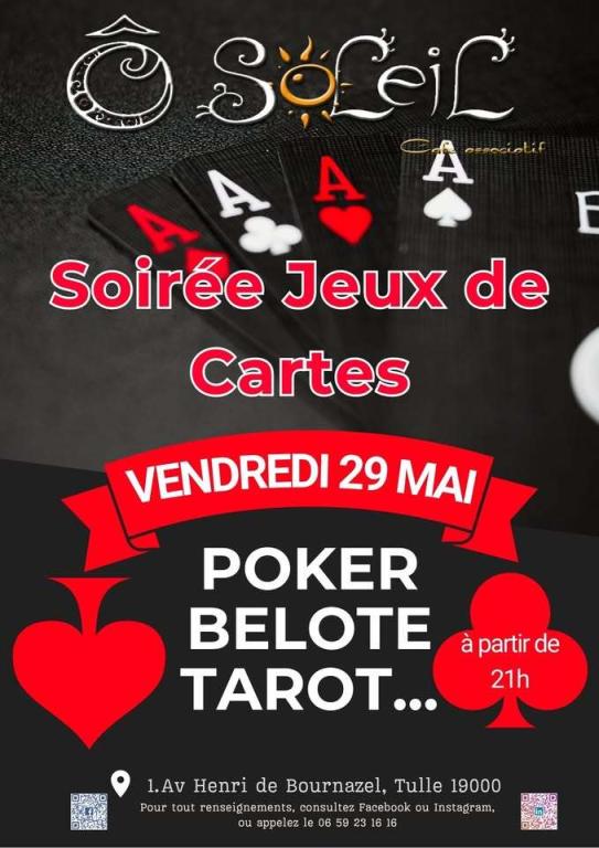 Café O Soleil : Soirée jeux de carte