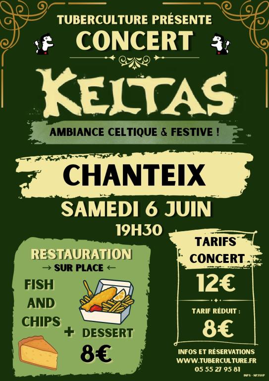 Soirée Irlandaise : Concert Keltas