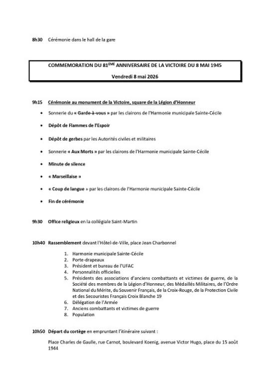 Commémoration du 8 mai 1945