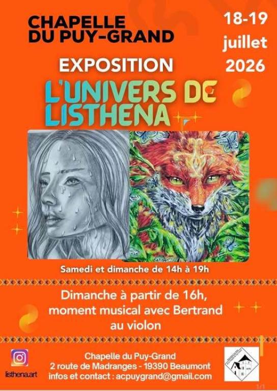 Chapelle du Puy Grand : Exposition L'univers de Listhena