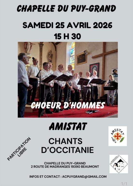 Chapelle du Puy Grand : Choeur d'hommes