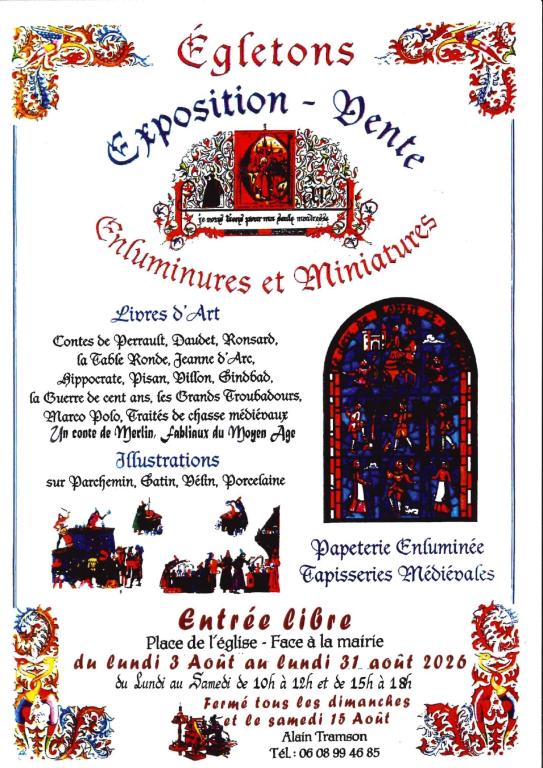 Exposition - Vente Enluminures et miniatures