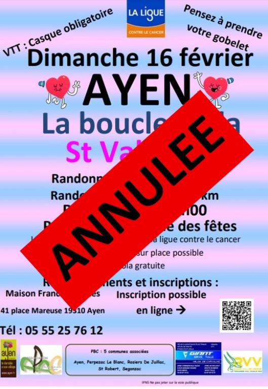 Boucle de la Saint-Valentin à Ayen - ANNULEE