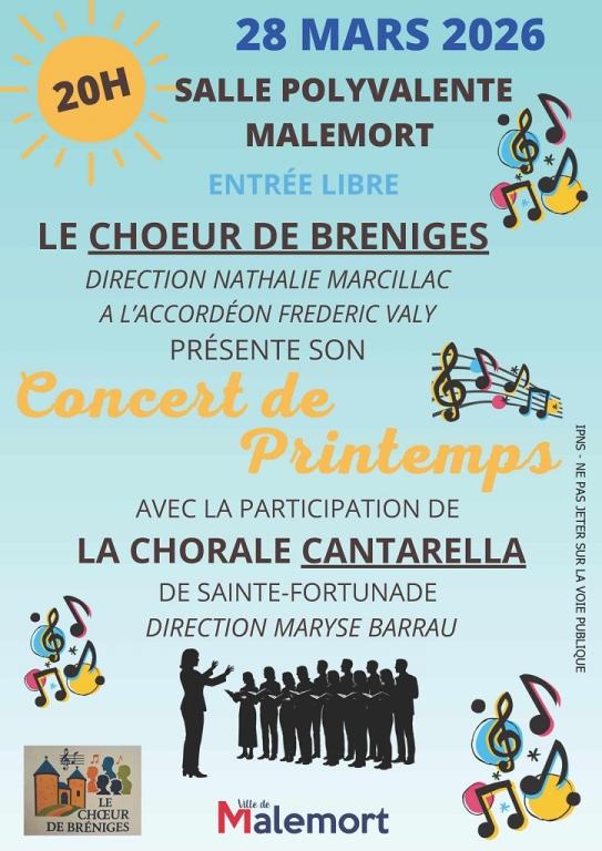 Concert de Printemps avec le Choeur de Bréniges