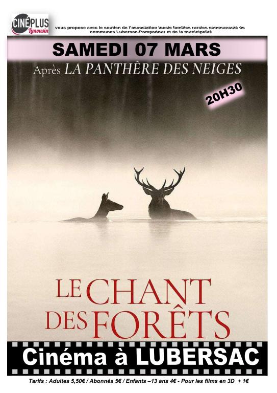 Cinéma à Lubersac : Le chant des forêts