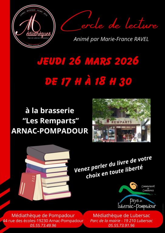 Cercle de lecture à la brasserie Les Remparts