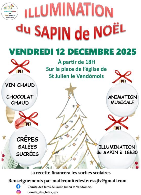 Illumination de Noël à Saint-Julien-Le-Vendomois