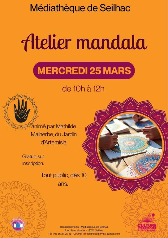 Médiathèque : Atelier Mandala