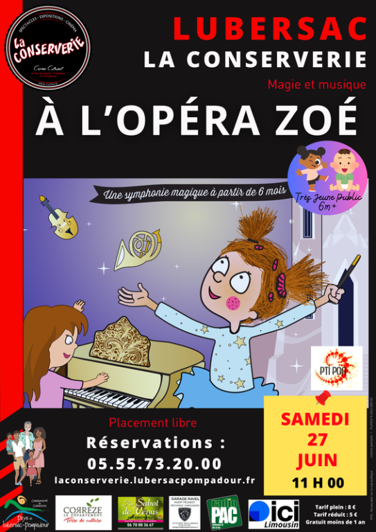 La Conserverie : A l'Opéra Zoé (spectacle jeunesse)