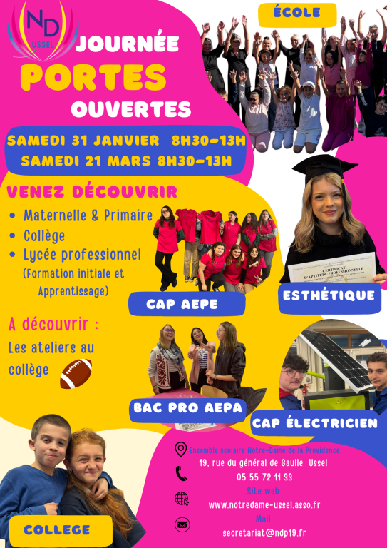 Journée portes ouvertes Notre-Dame Ussel