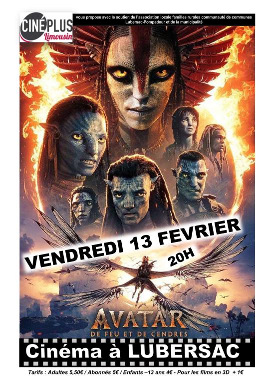 Cinéma à Lubersac : Avatar : De feu et de cendres