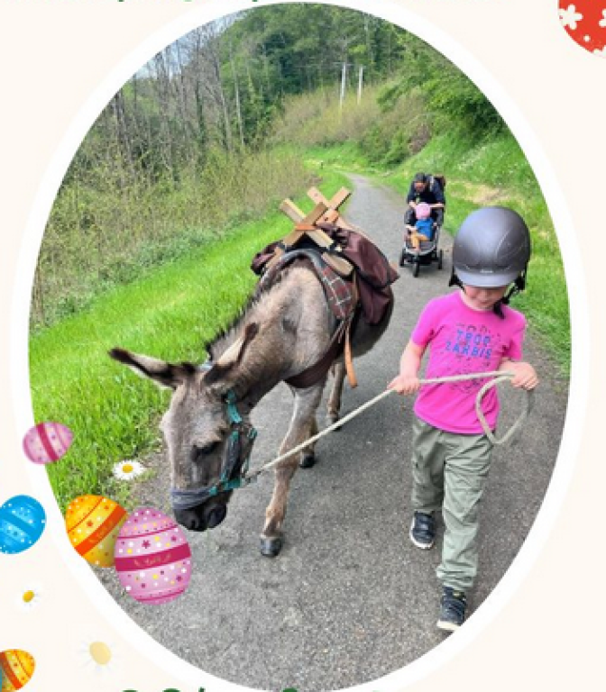 Chasse aux œufs de Pâques avec les Ânes Voyageurs