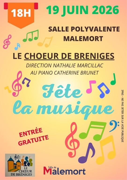 Fête de la musique avec Le Choeur de Bréniges