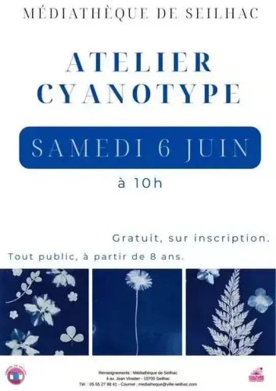 Médiathéque : Atelier cyanotype