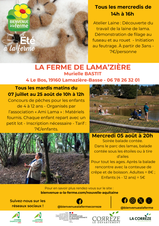 FERME DE LAMA'ZIÈRE - ÉTÉ À LA FERME - BAF