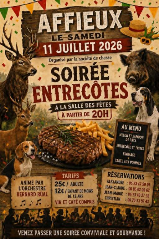 Soirée entrecôtes animée par l'Orchestre Bernard Rual