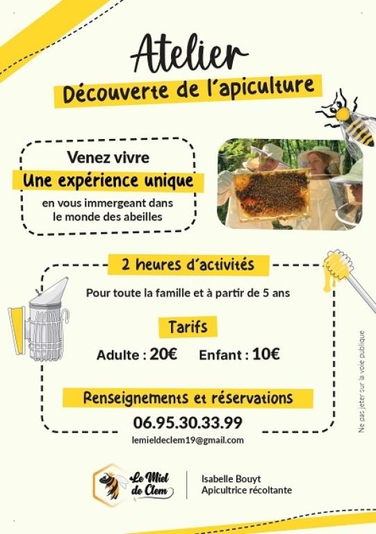 Atelier découverte de l'apiculture (Le miel de Clem)