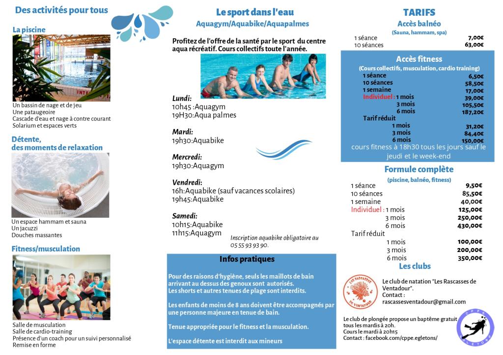 Parcours aquatique au Centre Aquarécréatif