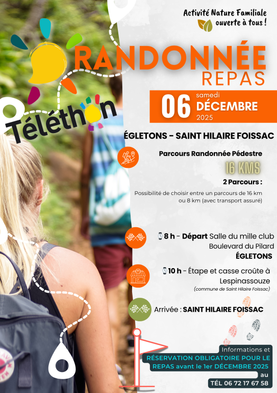 Téléthon : randonnée + repas