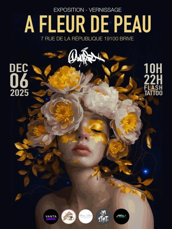 Exposition vernissage "A fleur de peau"- Galerie La Station Brive