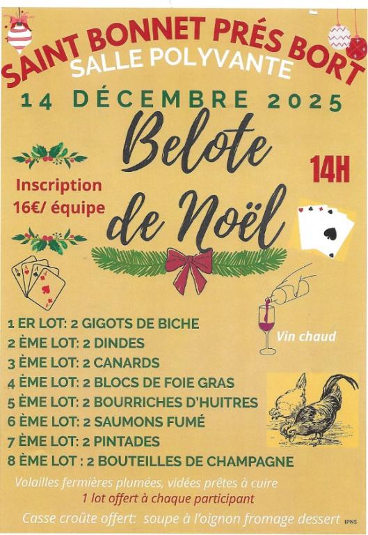 Concours de belote de Noël