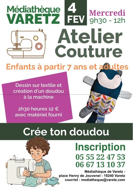 Atelier Couture : crée ton doudou