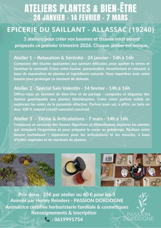 Atelier tisanes et baumes