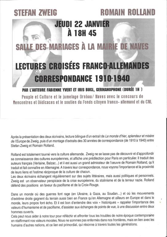 Lectures croisées franco-allemandes - Correspondance 1910-1940