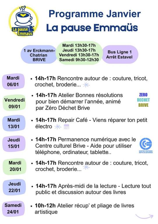 La Pause EMMAÜS : Après-midi de la lecture