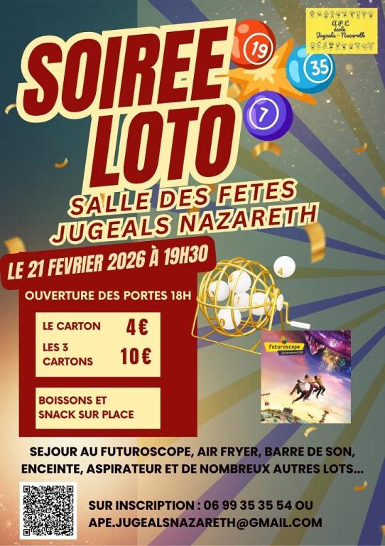 Soirée loto de l'APE