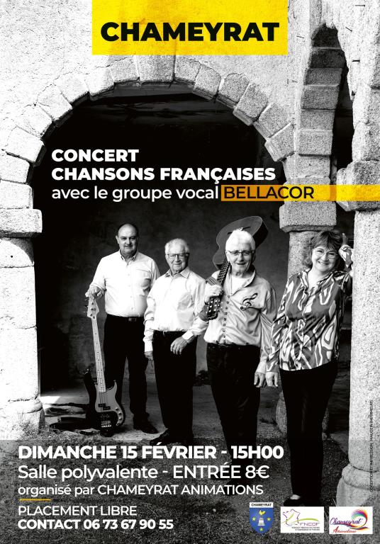 Concert : Chansons françaises avec le Groupe vocal Bellacor