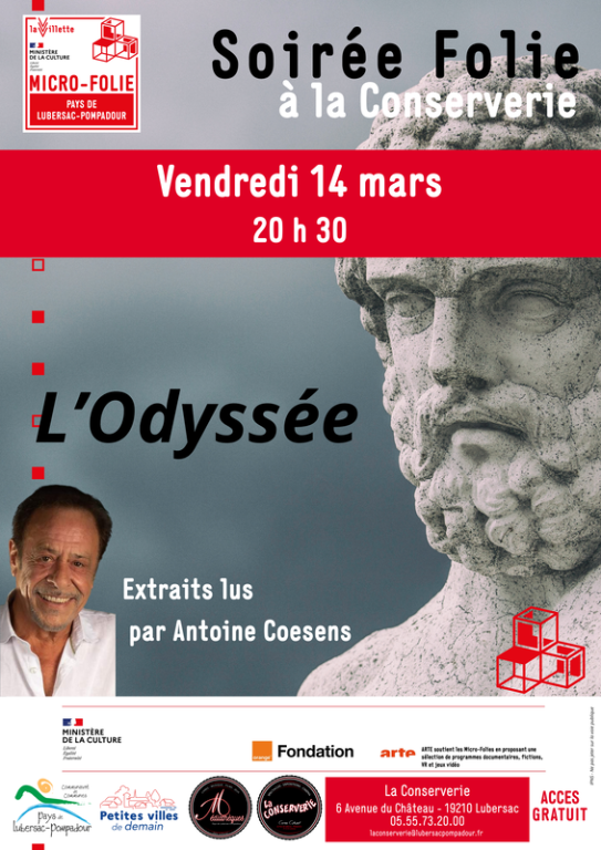 Micro-Folie : Soirée Folie - " L'Odyssée" avec Antoine Coesens