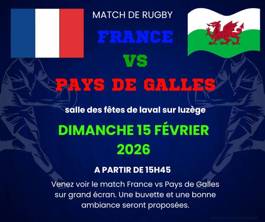 Match de rugby France / Pays de Galles