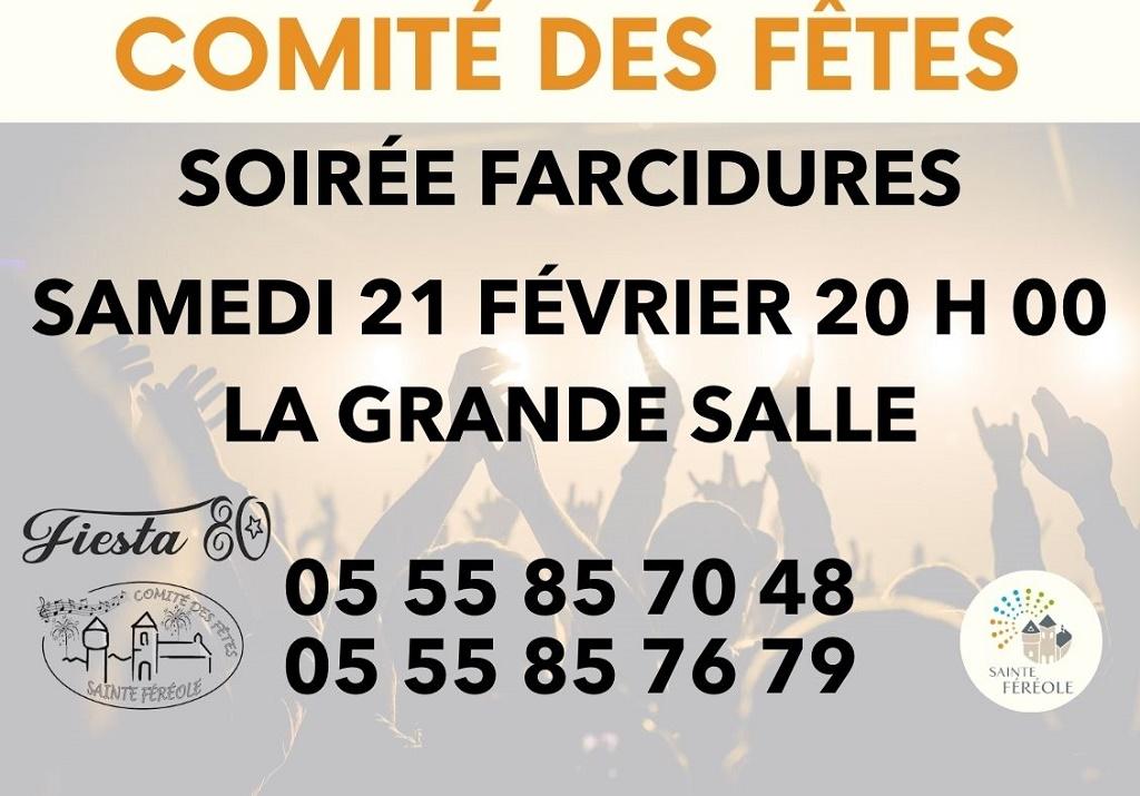 soirée farcidures organisée par le comité des fêtes