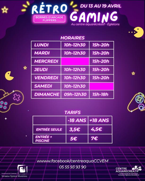 Semaine Rétrogaming au Centre Aqua