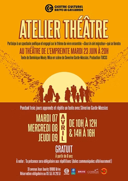 Atelier jeune public: Théâtre (Centre Culturel)