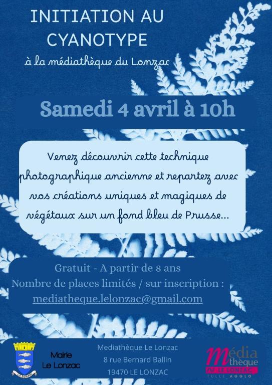 Médiathèque : Initiation Cyanotype