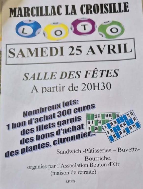 Loto Association Bouton d'Or - Marcillac-la-Croisille