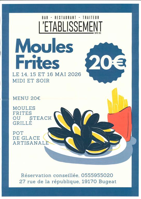 Journées Moules Frites à l'Etablissement