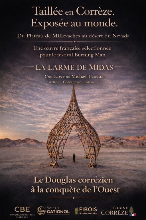 Oeuvre monumentale La Larme de Midas