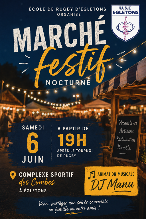 Marché festif nocturne
