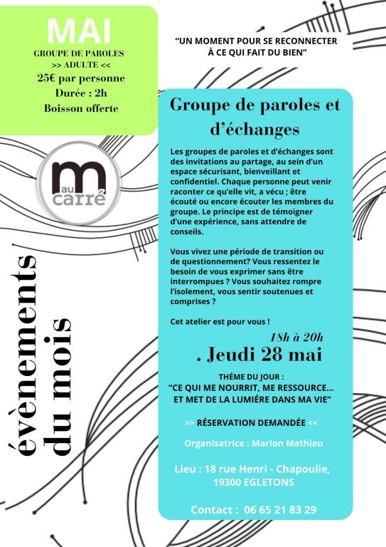 Groupe de paroles et d'échanges