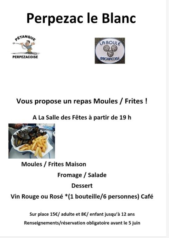 Soirée moules frites à Perpezac le Blanc