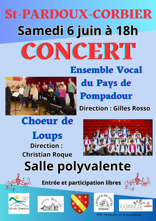 Concert chorale à Saint-Pardoux-Corbier